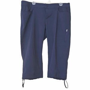 ZeroXposur Capri Pants Stretch Hiking UPF 30+ Navy Women's Size 14 Adjustable